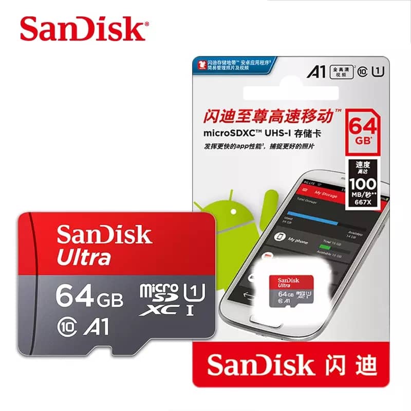 SANDISK 32GB MICRO SD MEMORY CARD HIGH SPEED CLASS 10 PHONES